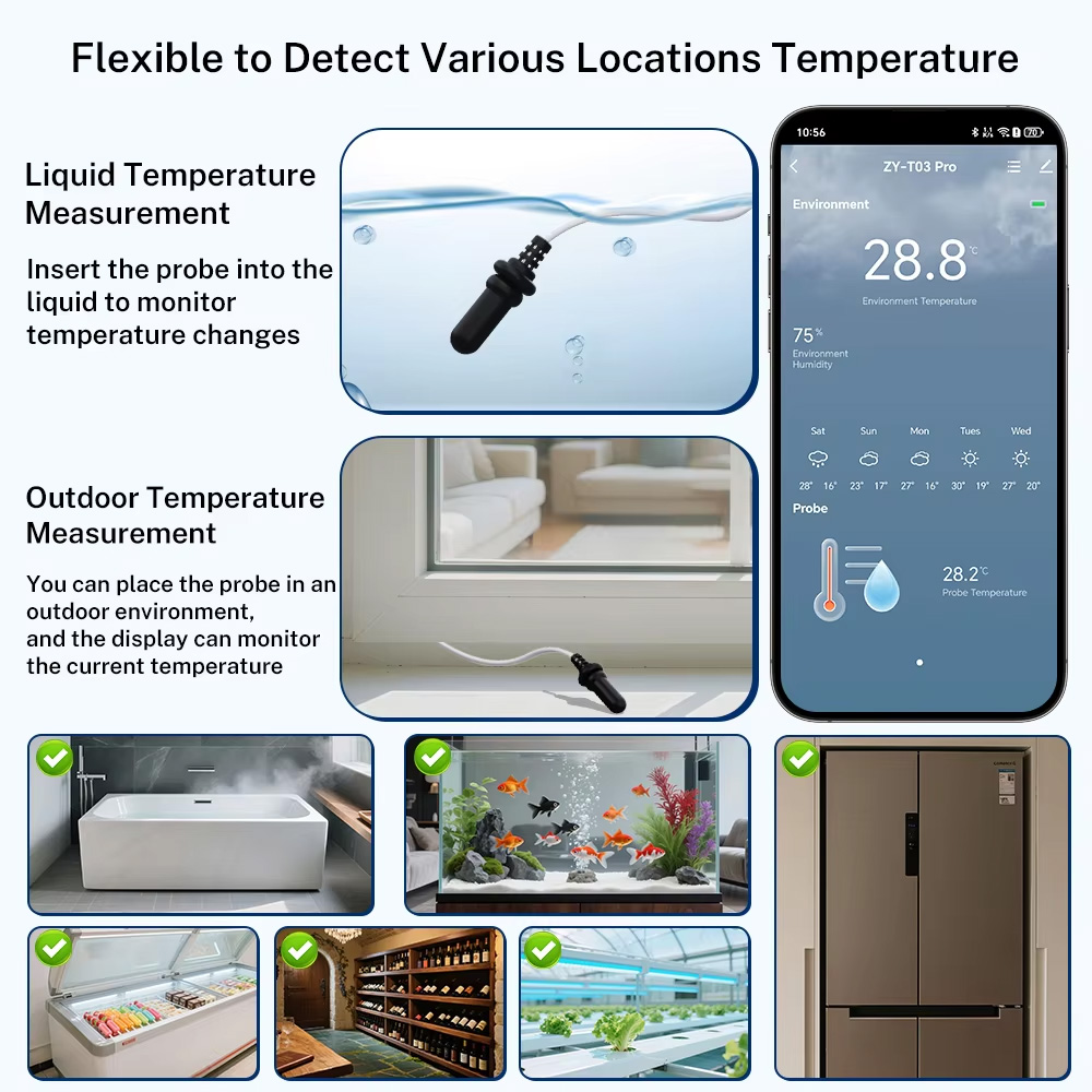 Sonde externe étanche de tempé - Digital Hygrometer Probe avis et prix